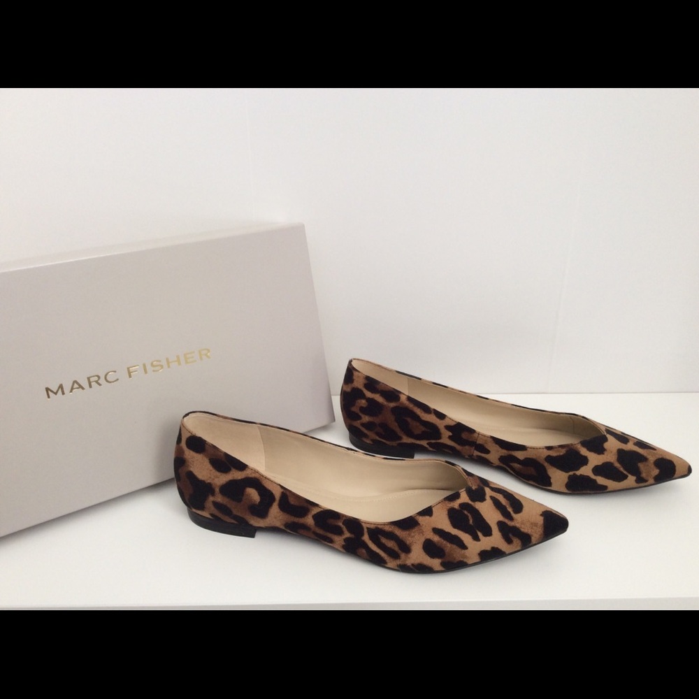 Marc Fisher Analia flat leopard NEW size 8